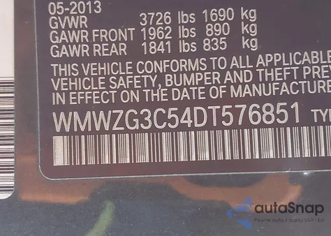 2013 Mini Clubman Cooper S z USA, uszkodzony, nr VIN WMWZG3C54DT576851